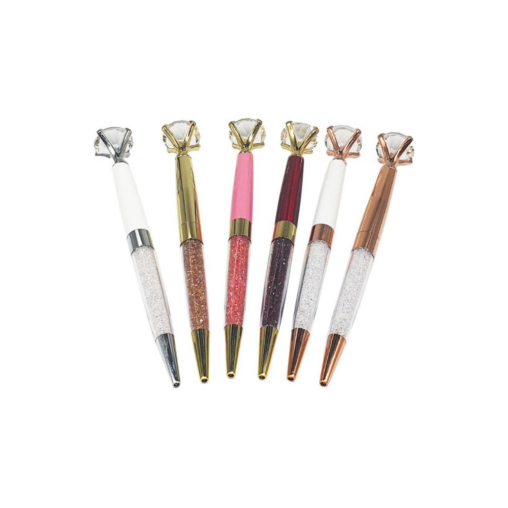Taşlı Metal Rose Tükenmez Kalem 