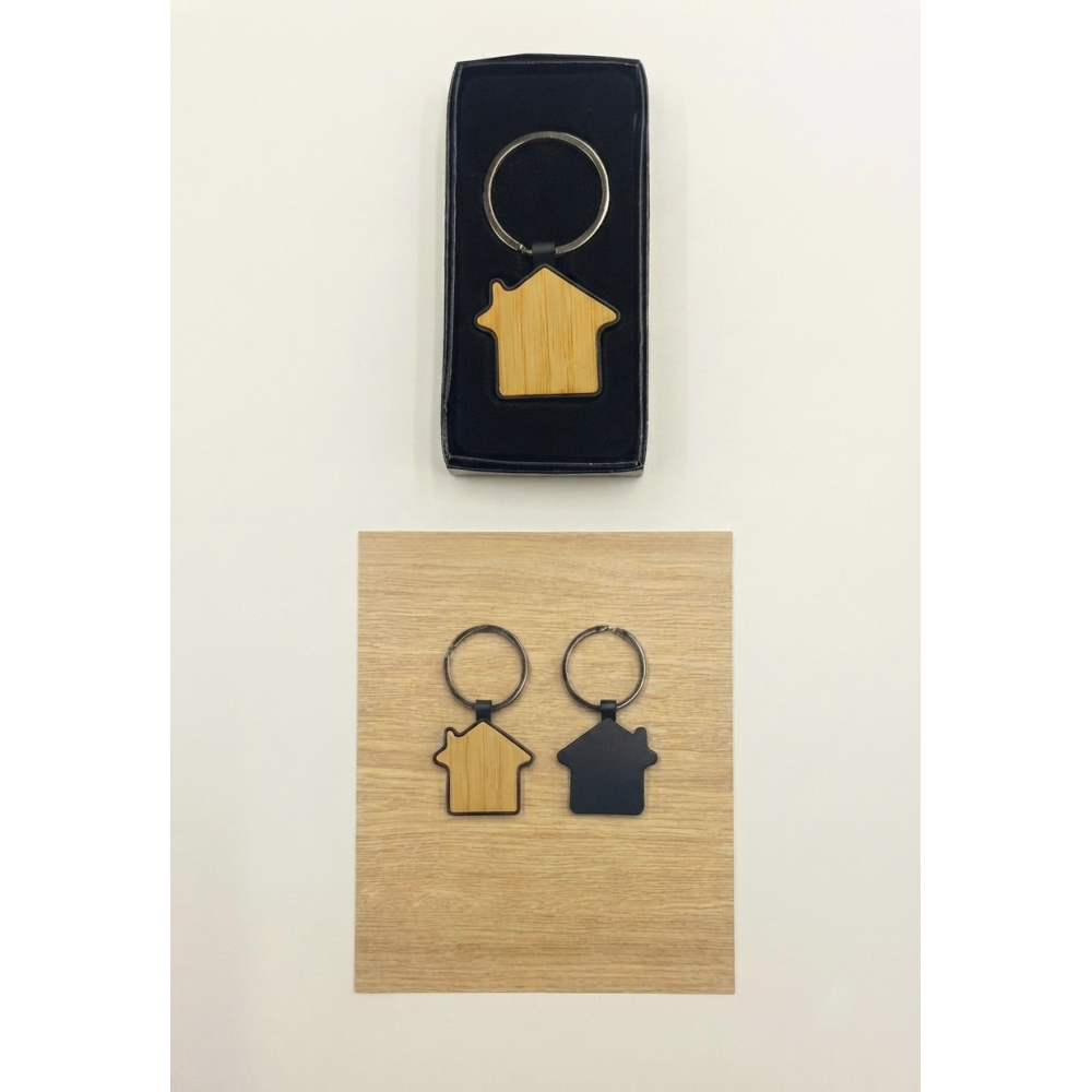 Metal Bambu Ev Anahtarlık